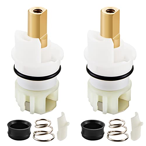 RP25513 faucet stem assembly Replacement Kit for two handle faucet repair kit with RP24096 Cartridge RP4993 Seats Springs RP24097 1/4 Turn stop, 2 Pack - color: 2