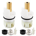 RP25513 faucet stem assembly Replacement Kit for two handle faucet repair kit with RP24096 Cartridge RP4993 Seats Springs RP24097 1/4 Turn stop, 2 Pack - color: 2