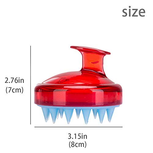 INVODA 3PCS Scalp Massager Shampoo Brush Soft Silicone Bristles for Dandruff Removal & Hair Growth, Waterproof Wet/Dry Use, Men, Women & Pets - color: Red+blue+purple 3pcs