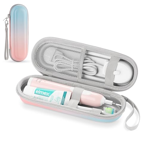 Toothbrush Travel Case for Oral B/Oral-B Pro 1000 1500 5000 7000 & Philips Sonicare 4100 1100 5300 5100 6100/iO Electric Toothbrush, Hard Protective Storage Bag (Gradient) - color: Gradient