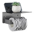 APLusee Toilet Paper Holder with Phone Shelf Gunmetal Gray, 304 Stainless Steel Rustproof Wall Mounted Heavy-Duty, Space-Saving for Modern Bathrooms - color: Gun Gray, size: Single Rod