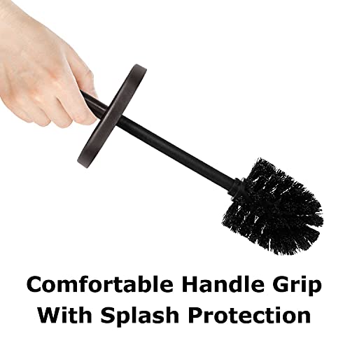Blue Donuts Toilet Brush and Holder - Cleaning Bowl Cleaner, Stainless Steel, Oil Rubbed Bronze - color: Bronze