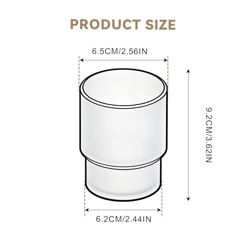 Frosted Glass Tumbler Cup, Bathroom Rinsing Cup & Drinking Glass, Fits for Toothbrush and Toothpaste Holder - color: Mattes Finish