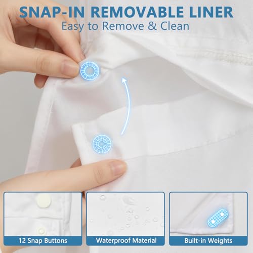 No Hook Vintage Nautical Shower Curtain with Waterproof Snap-in Liner, Ocean Themed Stamps Retro Shower Curtain with Mesh Top Window, Quick Dry Cloth Shower Curtains for Bathroom, 71"W x 74"L - color: Vintage Nautical Stamps