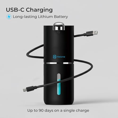 Automatic Liquid Soap Dispenser, Black | IPX5 Waterproof 12.8oz / 380mL Capacity 4 Adjustable Liquid Levels USB-C Rechargeable Long-Lasting Battery - color: Black (Liquid)