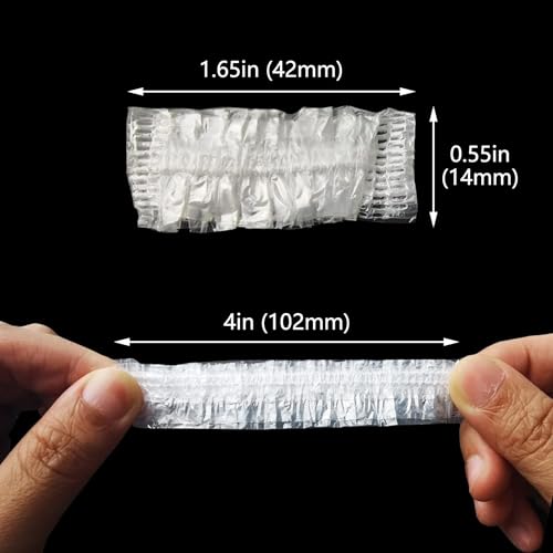 DJCIW 300 Pack Clear Disposable Ear Covers for Shower, Hair Dye, and Bathing Waterproof Plastic Ear Protectors for Adults - color: 300pcs/pack
