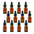 erioctry 5ML/10ML Amber Glass Essential Oil Bottles and Eyed Dropper Black Caps Makeup Cosmetic Sample Container Boxes of Glass for Essential Oil Aromatherapy Use(Pack of 12) (10ML) - size: 10ML