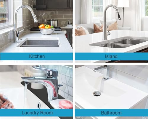 Kitchen Sink Splash Guard Faucet Mat -1 PC Super Absorbent Fast Drying Mat Sink Gadgets-Splash Guard Behind Faucet Drip Catcher for Kitchen, Bathroom,Sink Mat, Dish Drying Mat, Bathroom(23.5" X 5.5" ) - color: Watercolor, size: 5.5" x 23.5"