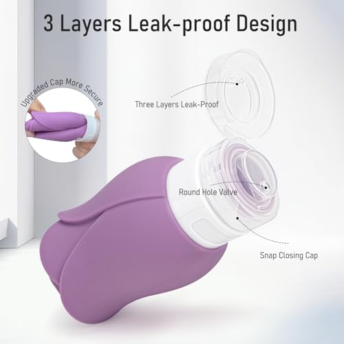 3 OZ Travel Bottles Leakproof for Travel TSA Approved & Refillable Mini Cream Containers Set 8 Pack – Silicone Squeeze Tube Rose Bottle for Shampoo Lotion Body Wash BPA Free with Bag, Purple - color: WT+RS+PP+RSD, size: 4 Bottles+ 4 Jars