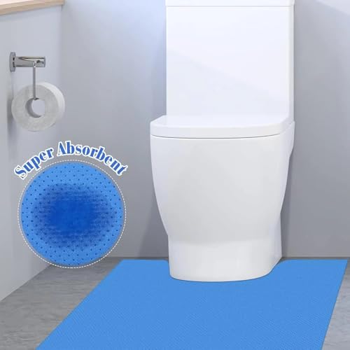 Upgraded 30 Pack Disposable Toilet Mats,Super Absorbent Toilet Floor Protector from Urine,Disposable Toilet Floor Mat for Urine,U Shaped Toilet Mat for Urine,Around Toilet Floor Protector 24" x 22"
