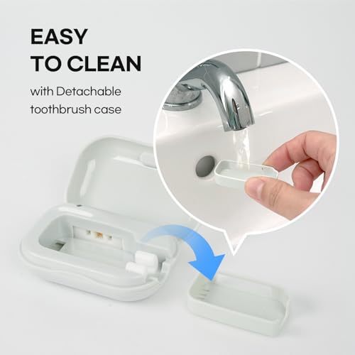 HubiCare Toothbrush Case, Pastel Color Portable Mini Toothbrush Covers with Holder, Rechargeable Travel Home Toothbrush and Holder, Cleaner Case for All Electric & Manual Toothbrushes (Blue) - color: Blue