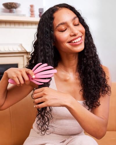 Wet Brush Go Green Curl Detangler, Plant Based, Pink | Ultra Soft IntelliFlex Bristles Designed for Curly Hair, Plant Based Eco-Friendly Materials, Gently Detangles, No Breakage - color: Pink, size: 1 Count (Pack of 1)