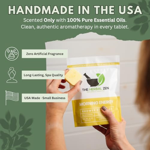 Aromatherapy Shower Steamer Gift Set - USA Made Mothers Day Gift for Mom - Shower Bomb Tablets Made with Soothing Natural Essential Oils - Relaxation Gift for Women and Men - style: Morning/Night Combo