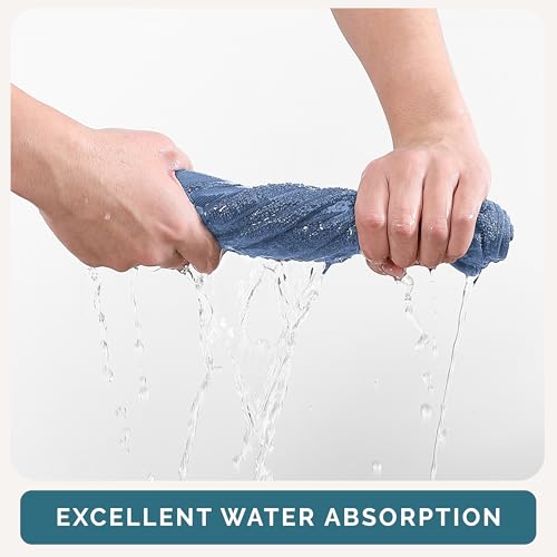 Casa Platino Blue Wash Cloths - 100% Cotton 12 Pack Set - 13"x13" Soft Surface, Reinforced Edges & Quick Drying - Highly Absorbent & Fade Resistant - Ideal for Salon, Spa & Hotel - Cerulean Blue - color: 06: Cerulean Blue, size: 12 Piece Wash Cloth