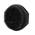 Silicone Body Scrubber for Men Women, Dual-Sided Bath Brushes Gentle Exfoliating Body Scrubber Scalp Massager for Deep Cleansing, Soft Silicone Loofah Body Washing Brushes (Black) - color: Black