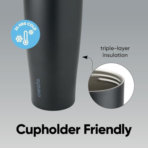 Owala FreeSip Tumbler Insulated Stainless Steel Water Bottle with Built-in Straw and Side Handle, For Travel, Work, School, and Sports, 40oz, BPA Free, Leak Proof, Sugar High - color: Sugar High, size: 40 Ounces
