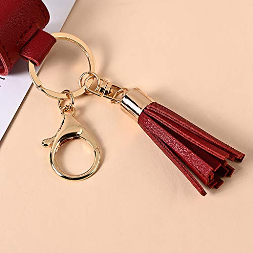 Travel Bottle Keychain Set - 30ml Squeeze Bottle Refillable Containers for Toiletry Shampoo Coffee - Brown Leather Holder Pouch - Unisex-Adults - color: Coffee
