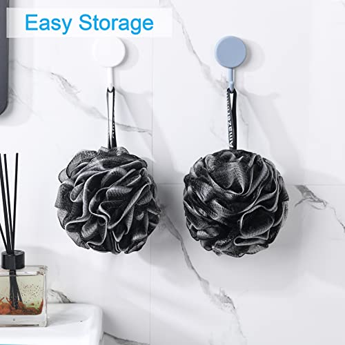 AmazerBath Loofah Sponge 75g/Piece, Loofah for Men Body Scrubber - Bath Sponge Loofa Set of 4 Black (Large) - style: Black