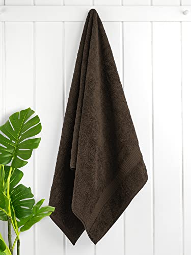 Cotton Paradise 100% Cotton Turkish Towel Set, Soft Absorbent Quick Dry, 4 Piece Bath Towel Set, Chocolate Brown - color: Chocolate Brown, size: 4 PC SET (27x54")