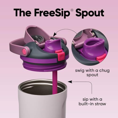 Owala FreeSip Sway Insulated Stainless Steel Water Bottle with Two-Way Spout, Built-In Straw and Bucket Handle, Made for Travel, School, and Sports, 40oz, BPA Free, Leak Proof, Dreamy Field - color: Dreamy Field, size: 40 Ounces