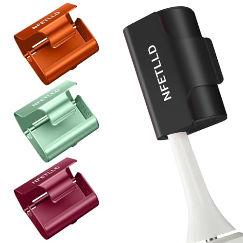 Aluminum Alloy Toothbrush Cover Cap, Long-lasting Toothbrush Head Covers Travel Toothbrush Protector Case for Electric and Manual Brushes, 4 Pcs, Black+Orange+Green+Red - color: Black+Orange+Green+Red