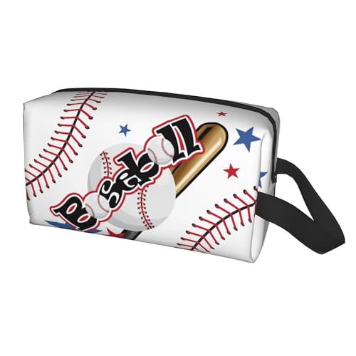 Kids Travel Toiletry Bag for Boys Girls - Waterproof Makeup Pouch Hanging Cosmetic Wash Bags Dopp Kit Shaving Bag for Toiletries Accessories(Baseball) - color: Baseball