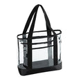 BORMELUN clear tote bag,Purse handle with zipper for work plastic transparent see through women - color: Black