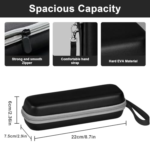 Toothbrush Travel Case for Oral-B/Oral-B Pro 1000 1500 5000 7000 7500 6000 9600/ Phlips Sonicare 4100 5100 1100 6100 5300 Electric Toothbrush, Portable Hard Protective Storage Bag (Black) - color: Black