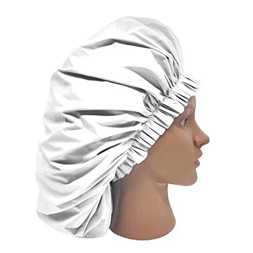 ELEBOX Premium Collection Super Jumbo Shower Cap White - color: White