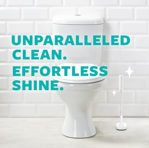 Scotch-Brite Power Scour Toilet Cleaning System, Toilet Bowl Cleaner with Disposable Scrub Pad Tablets, Includes 1 Wand, Stand and 5 Scrubbing Pad Refills