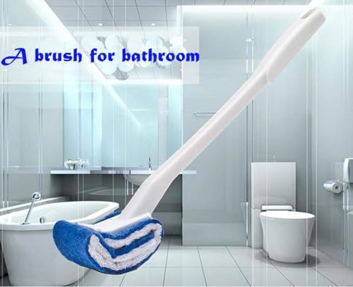 Toilet Brush Bowl Brush - Scratch-Free Curved Good Grip Easy to Use Deep Cleaning No Scratching, Anti-Splashing Easy to Store (2pc Blue) - color: Blue