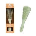 Flexible Detangling Hair Brush for Curly, Black Natural Hair, Afro Textured Size Adjustable Hairbrush (Green) - color: Green Flexible Brush
