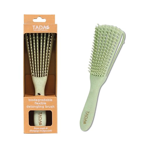 Flexible Detangling Hair Brush for Curly, Black Natural Hair, Afro Textured Size Adjustable Hairbrush (Green) - color: Green Flexible Brush