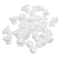 EASYEAH 3 Sizes 9.5/10/10.4 mm Silicone Plugs 3/8 in T-Shaped Soft Flexible Rubber Stopper Waterproof Seal Button Plug for 9.5-10.4 mm/0.37-0.41 in Hole, White, 32 Pcs - size: 9.5-10.4mm(0.37-0.41")