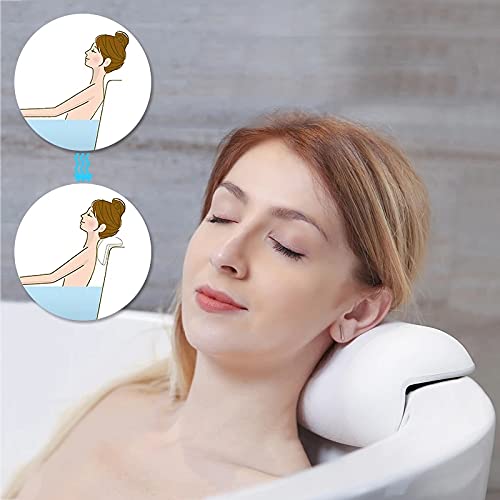 SPA Bath Pillow Non-Slip Bathtub Headrest Soft Waterproof Bath Pillows with Suction Cups Easy to Clean Bathroom Accessories (1pc) - color: 1pc