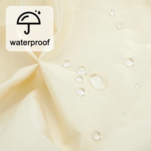 Edoneery Reusable Shower Caps for Women, Waterproof Long Hair Bonnet | Washable Design, Wide Elastic Band, Large Fit, Holds Long Hair, Braids Friendly, Bath Accessories, Spa, Travel - color: Light Champagne