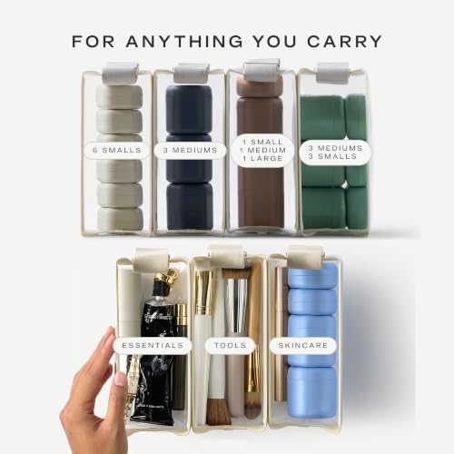 Cadence Parcel - Clear Travel Kit with Zipperless Magnetic Closure - Cove, Small - Durable, Leak-Resistant and TSA Approved Toiletry Bag - Modular Organization - Recycled TPU (.5 Qt) - color: Cove, size: Small