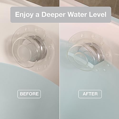 Bathtub Overflow Drain Cover for Fuller Baths, Bathroom Spa & Bath Accessories, Clear (12078)