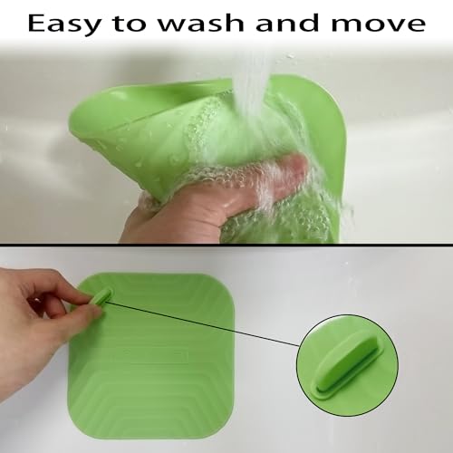 Shower Drain Cover Tub Stopper,2 Pieces Sewer Anti-Odor Mat Deodorizing Drain Plugs for Kitchen,Bathroom and Laundry(5.9x5.9 inch) Green - color: Green/2-piece Set