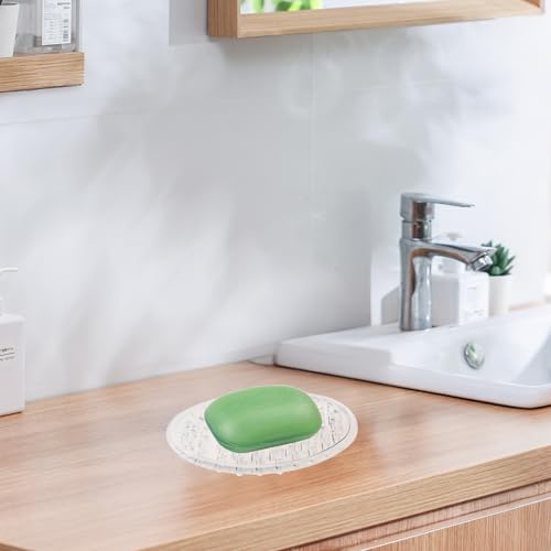 2 Pack Plastic Soap Holder, Clear Soap Dish with Drain Holes, Soaps Savers, Soaps Sponge Holder for Kitchen, Bathroom, Shower Counter