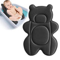 Infant Baby Bath Cushion,Fits Inside Most Baby Bathtubs, Breathable Soft Baby Bath Support Seat,Baby Bath Pad Bath Pillow for Bathtub,Newborn Bath Mat with 4 Suction Cups (Black) - color: Black