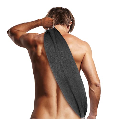 Evridwear Exfoliating Back Scrubber for Shower, Back Washer for Men Women | Loofah with Handle, Extended Length, Stretchable, Deep Cleansing for Hard-to-Reach Areas, Skin Massage (Gray) - size: Gray Back Scrubber