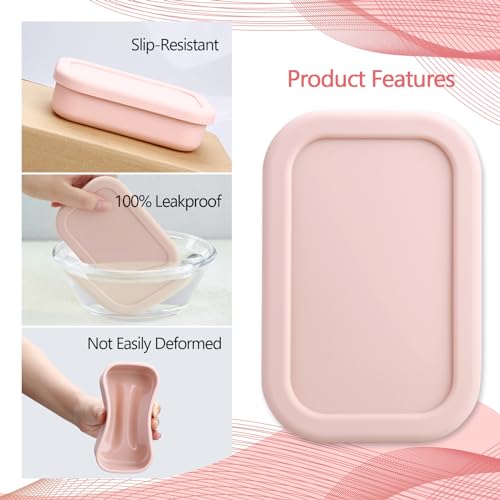 Large Travel Soap Case Leak Proof, Silicone Shampoo Bar Holder, Soap Container with Draining Layer, Slip-Resistant Portable Bar Soap Holder for Shower, Bathroom, Gym, Camping(Pink) | Soap Container with Draining Layer, Slip-Resistant Portable Bar Soap Hol
