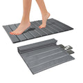 New Stone Bath Mat, 25 X 16 Inch Diatomaceous Earth Bath Mat with Faux Leather Case-Soft Feel, Super Absorbent Stone Bath Mats for Bathroom, Non-Slip Fast Drying Bathroom Mat, Easy Clean