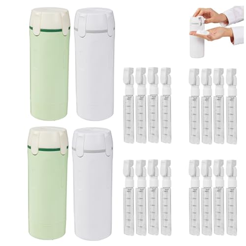 4 in 1 Travel Dispenser Bottle,Refillable Leak Proof and Portable for Shampoo, Conditioner, Shower Gel & Toiletries - Perfect for Vacation, Camping & Gym (4pcs) - color: 4pcs