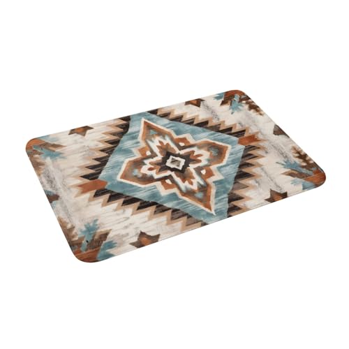 Bath Mat Cowhide Print Western Quick Dry Bathroom Rugs Non Slip Absorbent Shower Flannel Rug Floor Mat for Bathroom,Bathtub,Sink,Bedroom,16"X24" - color: Cay15