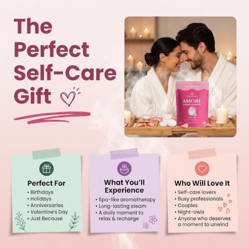 Body Restore Shower Steamers Aromatherapy 15 Pack – Fathers Day Gift for Dad, Birthday Gifts for Women & Men, Spa Stress Relief & Relaxation Self Care Gifts – Premium Rose Essential Oil Tablets - color: Rose Petal 15 Pack