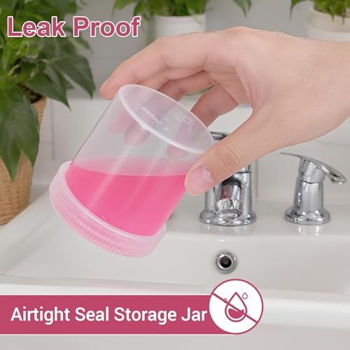 4 Pack 10oz Wide Mouth Travel Containers, PP Clear Leak Proof Travel Plastic Jars with Lids for Creams Lotion Cosmetic, Jewelry Beads, Sample, Small Items Storage - color: Clear, size: 10 oz