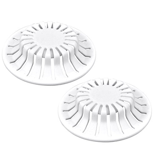 Danco Hair Catcher with Suction Cup, fits Pop-Up Bathroom Sink Drains, White, 2 Pack, (10769)