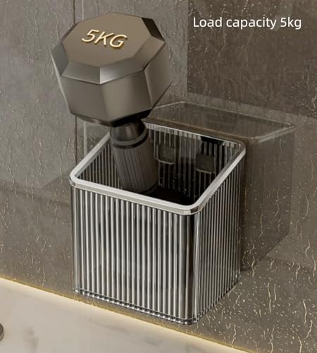 Wall Mounted Toothbrush Holder Adhesive Hanging Wall Organizer Cup Holder for Tooth Brush,Electric Toothbrush,Toothpaste,Razor,Makeup Brush,Cosmetic,Hair Brush,Pen,Set of 2 - color: Silver Grey